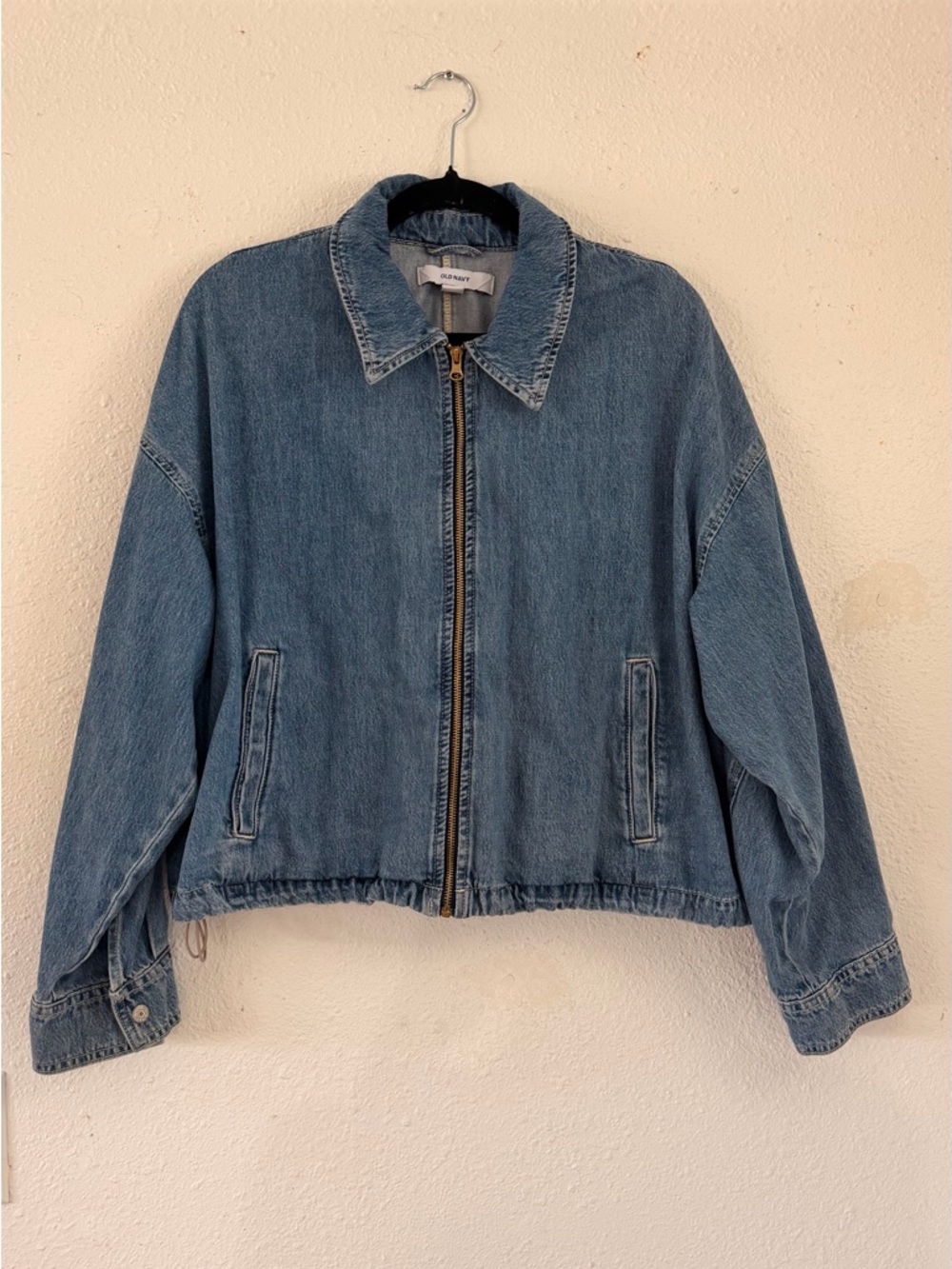 Relaxed Denim Zip Jacket